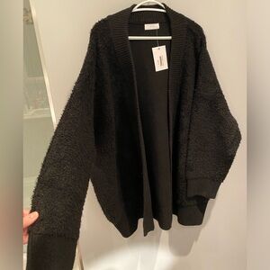 OAK + FORT Black Textured Cardigan